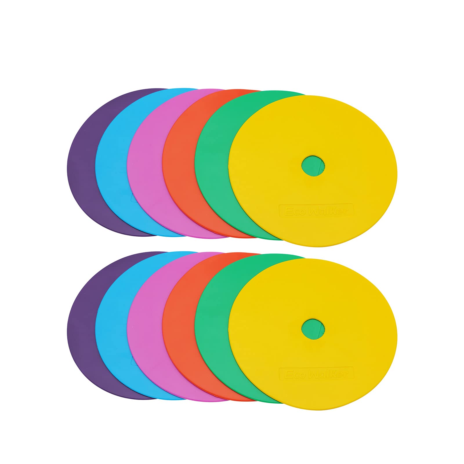 Eco Walker 6 Inch Flat Cone Spot Markers – With Hole (12 Pack)