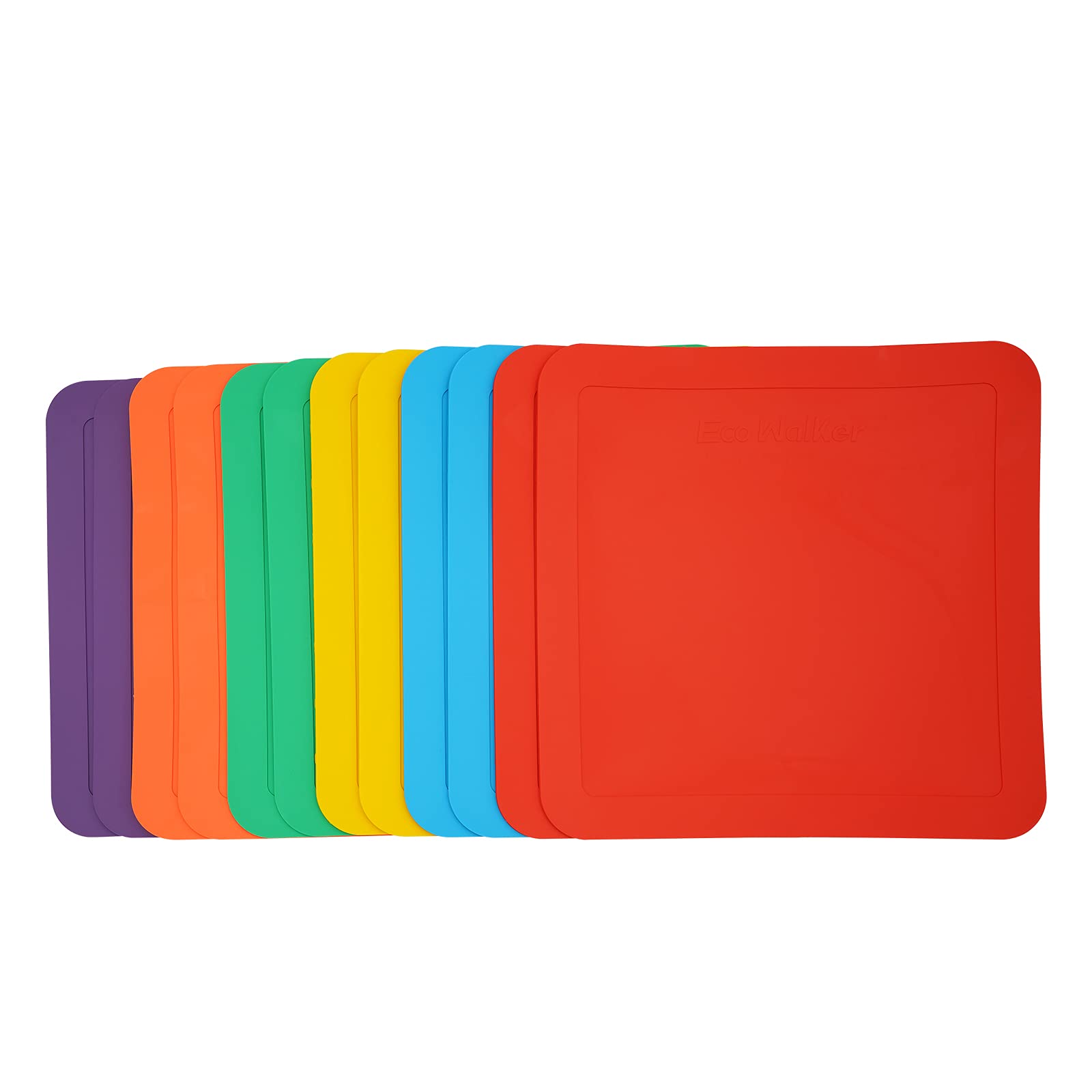 Eco Walker 12 Inch Flat Square Spot Markers Multi-Colour